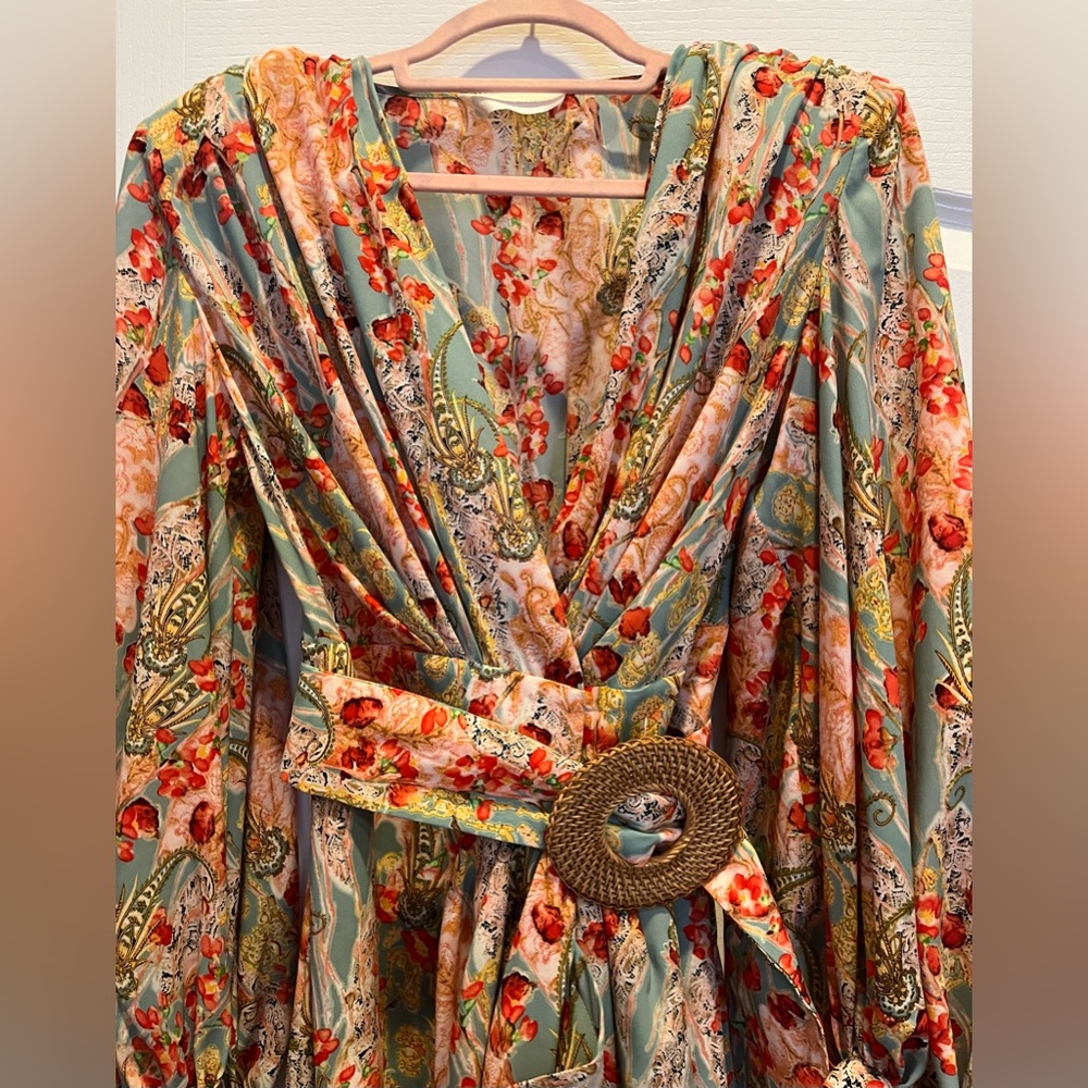 BRONX AND BANCO Luisa Floral Balloon Sleeve Hi-Lo Dress Size M US 6 SOLD OUT - Picture 7 of 16